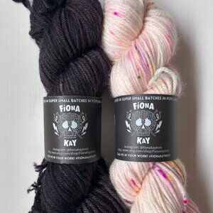 2 Skeins Indie Dyed Worsted Weight Yarn by Fiona Kay